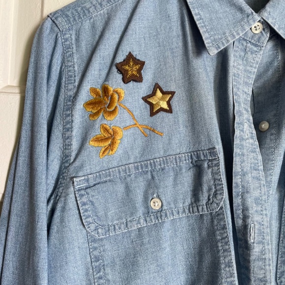 LAUREN RALPH LAUREN Cotton Chambray Shirt Large - Picture 3 of 7